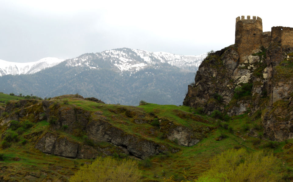 Castle and Mountains